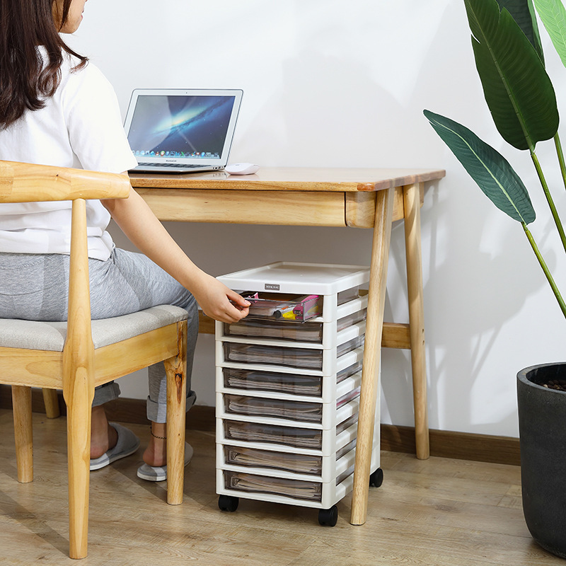 Nicoshih cable-type storage cabinet plastic multi-layer storage cabinet modern simple cabinet office filing cabinet with pulley