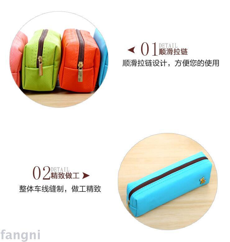 2017 new pen bag candy high grade pu student supplies stationery storage bag can be customized logo 2017 new pen bag candy high grade pu student supplies stationery storage bag can be customized logo