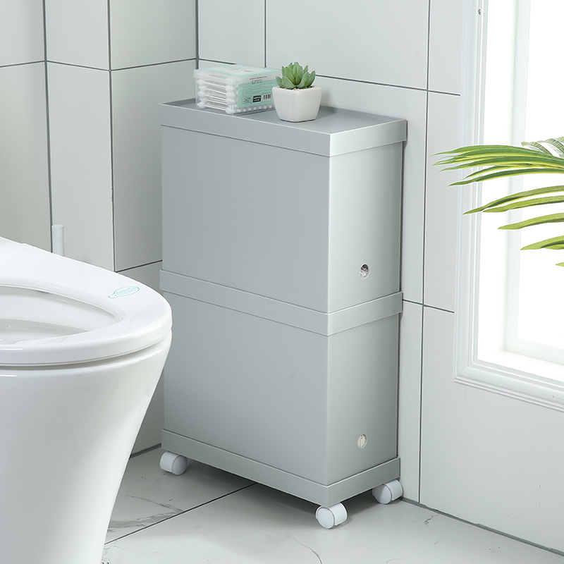 Pulley Plastic Storage Box Kitchen Bathroom Finishing Storage Box with Lid Wheels Study Book Finishing Box 134