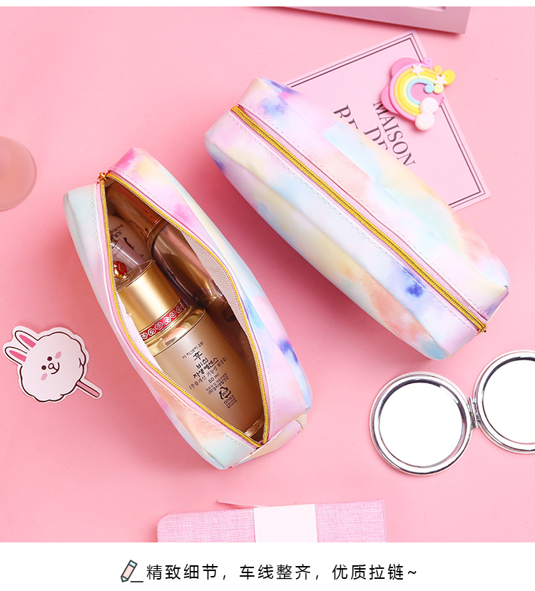 Rainbow pen bag PU pencil bag stationery bag makeup bag wash bag dazzle color pen bag storage bag Rainbow pen bag PU pencil bag stationery bag makeup bag wash bag dazzle color pen bag storage bag