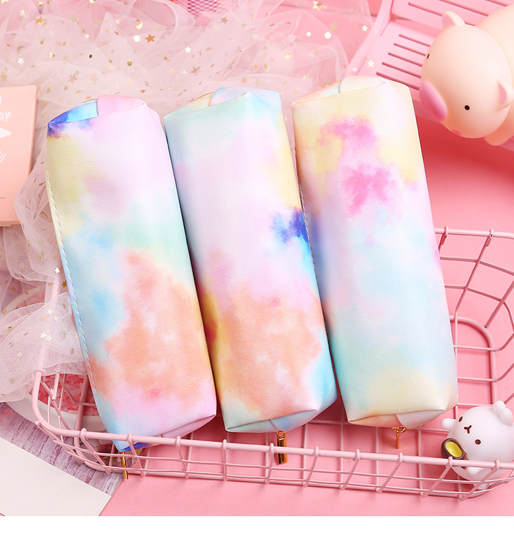 Rainbow pen bag PU pencil bag stationery bag makeup bag wash bag dazzle color pen bag storage bag Rainbow pen bag PU pencil bag stationery bag makeup bag wash bag dazzle color pen bag storage bag