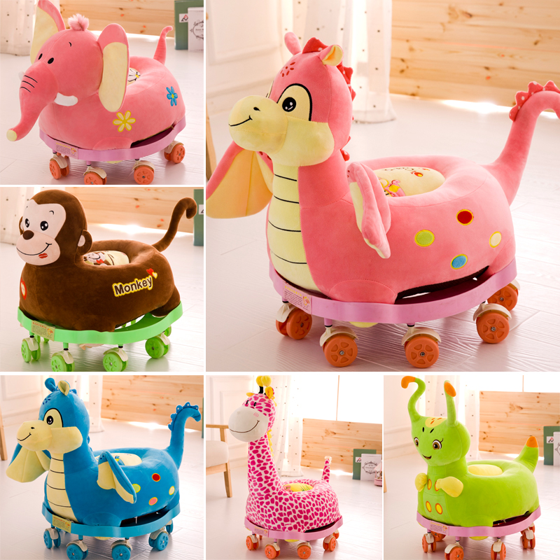 Exclusive Creative Cartoon Children&#039;s Music Sofa Pulley Multi-Functional Baby Seat Plush Toy Birthday Gift
