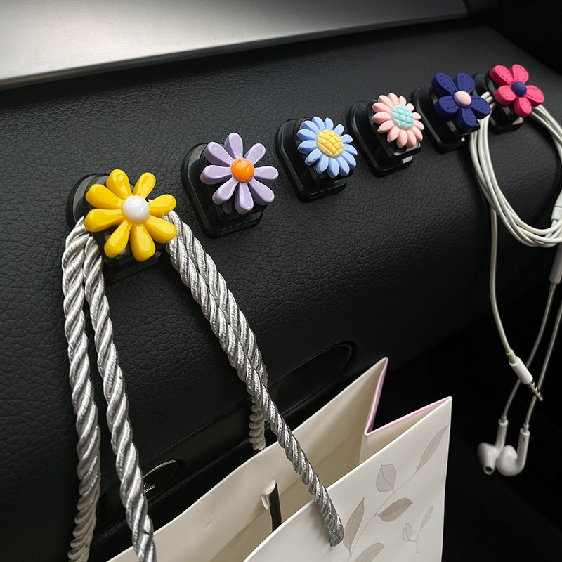 Car Hook Multi-Functional Xuan Ya Flower Cartoon Cute Small Car Hook Hidden Front Car Storage Umbrella