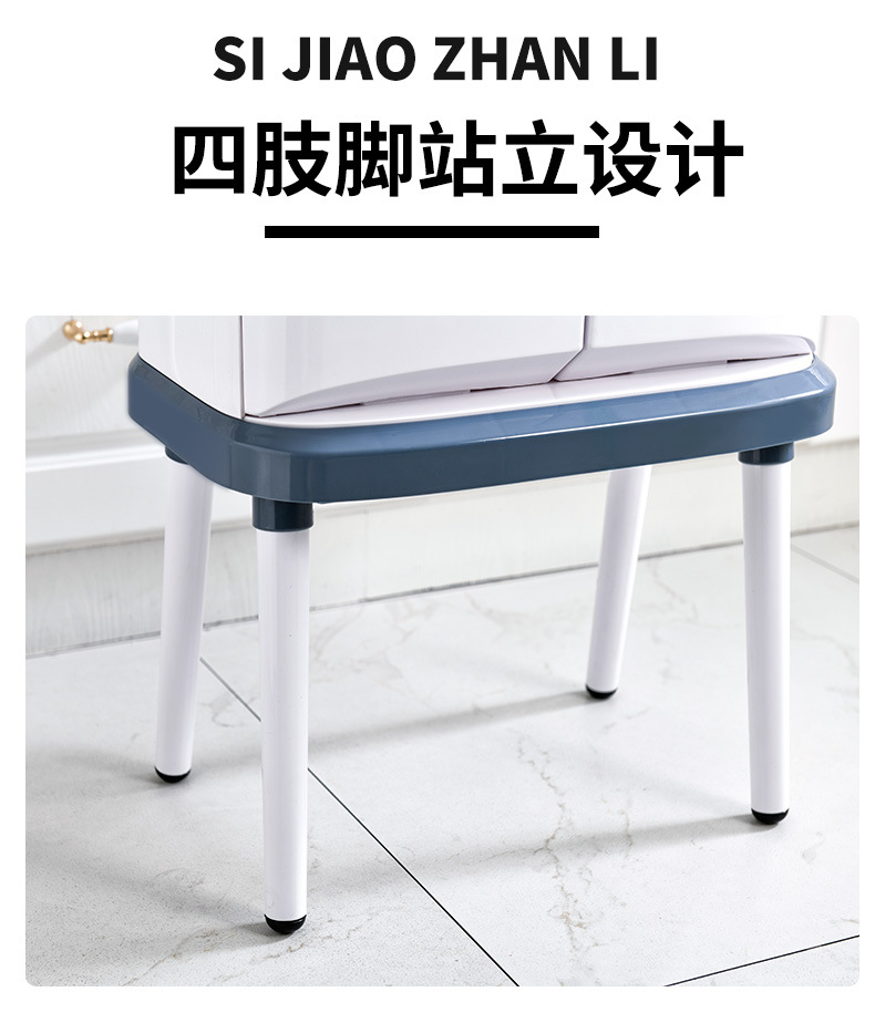 Creative Wet and Dry Classification Trash Can Living Room and Kitchen Large Trash Can Garbage Classification with Pulley Creative Wet and Dry Classification Trash Can Living Room and Kitchen Large Trash Can Garbage Classification with Pulley
