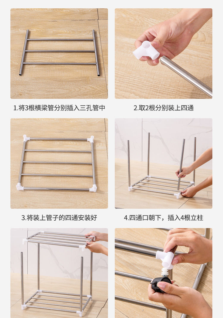 Stainless Steel Pot Rack Movable Kitchen Storage Rack with Pulley Floor Multi-Layer Washstand Bathroom Storage Rack Wholesale Stainless Steel Pot Rack Movable Kitchen Storage Rack with Pulley Floor Multi-Layer Washstand Bathroom Storage Rack Wholesale