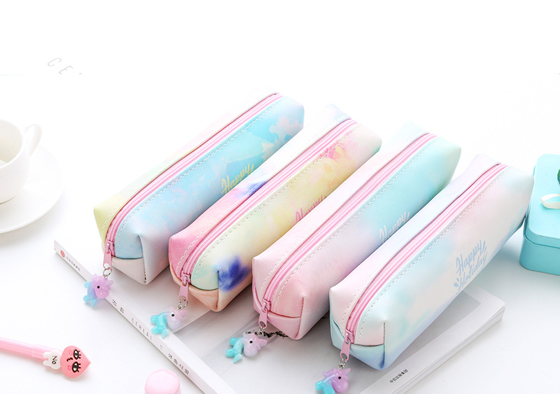 Pencil bag stationery bag PU pen bag unicorn pen bag pendant pen bag cosmetic bag Pencil bag stationery bag PU pen bag unicorn pen bag pendant pen bag cosmetic bag