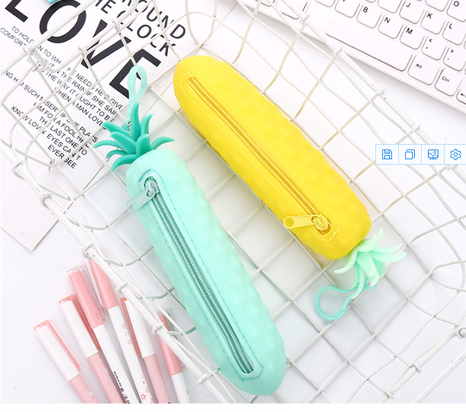 Silicone pencil bag fruit pencil bag imitation vegetable stationery bag pineapple pen bag modeling pen bag Silicone pencil bag fruit pencil bag imitation vegetable stationery bag pineapple pen bag modeling pen bag