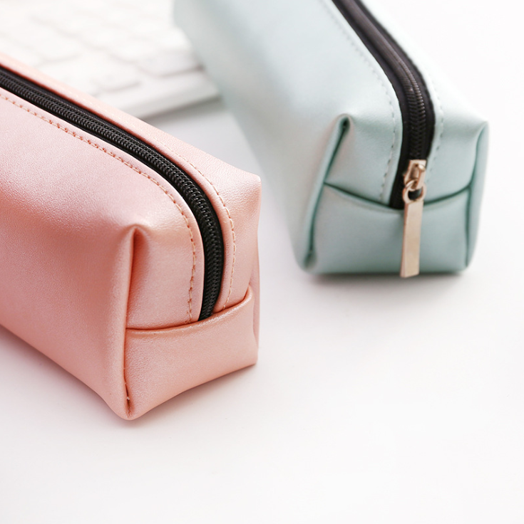 Pen bag octagon large capacity pen bag PU pencil bag stationery bag receiving bag cosmetic bag washing bag