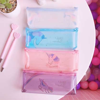 Large Capacity Cartoon Super Cute Instagram Transparent Jelly Pen bag Students receive a pencil bag Large Capacity Cartoon Super Cute Instagram Transparent Jelly Pen bag Students receive a pencil bag