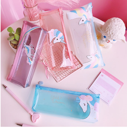 Large Capacity Cartoon Super Cute Instagram Transparent Jelly Pen bag Students receive a pencil bag Large Capacity Cartoon Super Cute Instagram Transparent Jelly Pen bag Students receive a pencil bag