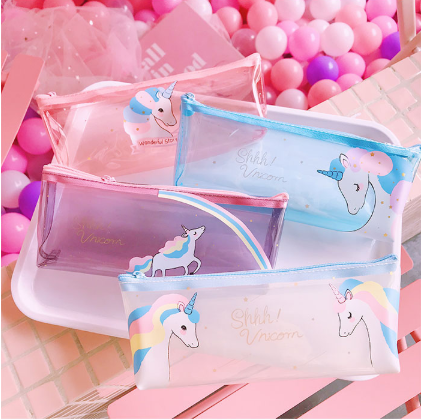 Large Capacity Cartoon Super Cute Instagram Transparent Jelly Pen bag Students receive a pencil bag Large Capacity Cartoon Super Cute Instagram Transparent Jelly Pen bag Students receive a pencil bag