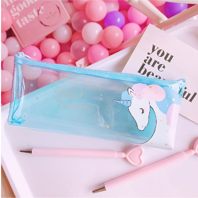 Large Capacity Cartoon Super Cute Instagram Transparent Jelly Pen bag Students receive a pencil bag Large Capacity Cartoon Super Cute Instagram Transparent Jelly Pen bag Students receive a pencil bag