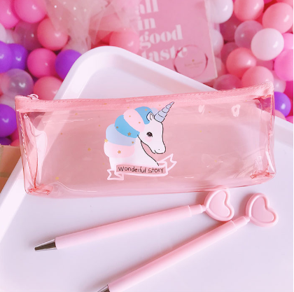 Large Capacity Cartoon Super Cute Instagram Transparent Jelly Pen bag Students receive a pencil bag Large Capacity Cartoon Super Cute Instagram Transparent Jelly Pen bag Students receive a pencil bag