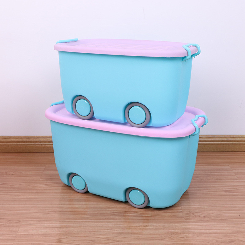 Factory Direct Supply Creative Pulley Cartoon Storage Box Children&#039;s Toy Storage Box Bedroom Clothes Sundries Storage Box