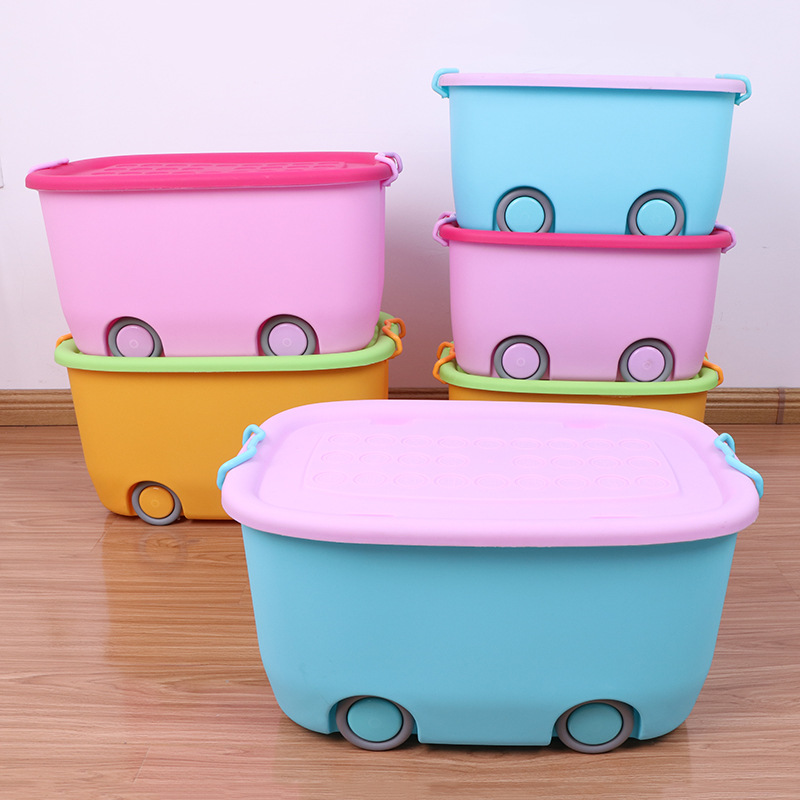 Factory Direct Supply Creative Pulley Cartoon Storage Box Children&#039;s Toy Storage Box Bedroom Clothes Sundries Storage Box