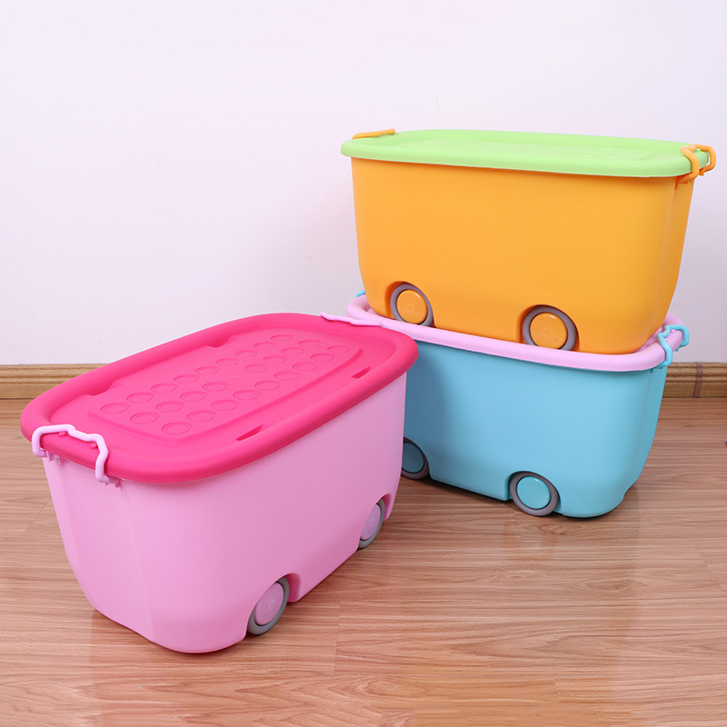 Factory Direct Supply Creative Pulley Cartoon Storage Box Children&#039;s Toy Storage Box Bedroom Clothes Sundries Storage Box