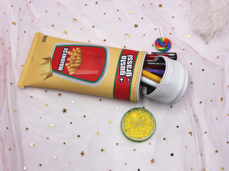 New toothpaste pen bag PU pen bag shape pencil bag stationery bag receive bag wash bag New toothpaste pen bag PU pen bag shape pencil bag stationery bag receive bag wash bag
