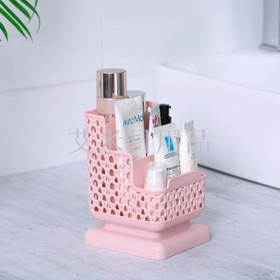 Jh-578 creative fresh square imitation cane pen container simple plastic desktop storage box student office supplies