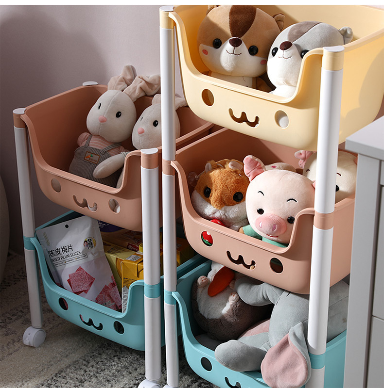Creative Pulley Toy Storage Rack Floor Multi-Layer Bedroom Storage Shelves Household Living Room and Kitchen Clutter Organizing Shelves Creative Pulley Toy Storage Rack Floor Multi-Layer Bedroom Storage Shelves Household Living Room and Kitchen Clutter Organizing Shelves