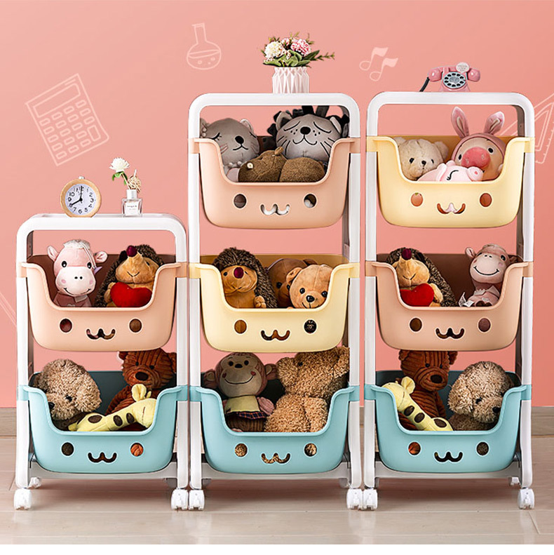 Creative Pulley Toy Storage Rack Floor Multi-Layer Bedroom Storage Shelves Household Living Room and Kitchen Clutter Organizing Shelves Creative Pulley Toy Storage Rack Floor Multi-Layer Bedroom Storage Shelves Household Living Room and Kitchen Clutter Organizing Shelves