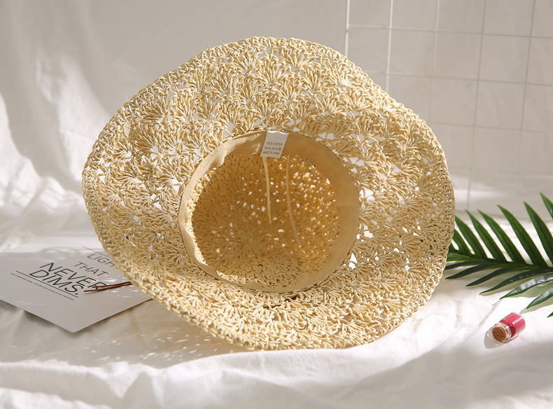 Straw Hat Female Summer Sun Hat Big Brim Foldable Lace up Sun Shade Outing Beach Hat Bow Casual Sun Hat Straw Hat Female Summer Sun Hat Big Brim Foldable Lace up Sun Shade Outing Beach Hat Bow Casual Sun Hat