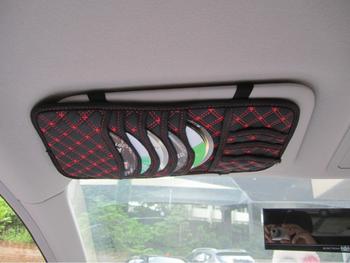 Wine Leather CD holder CD package in-car CD holder sun shade CD visor plate disc Pack
