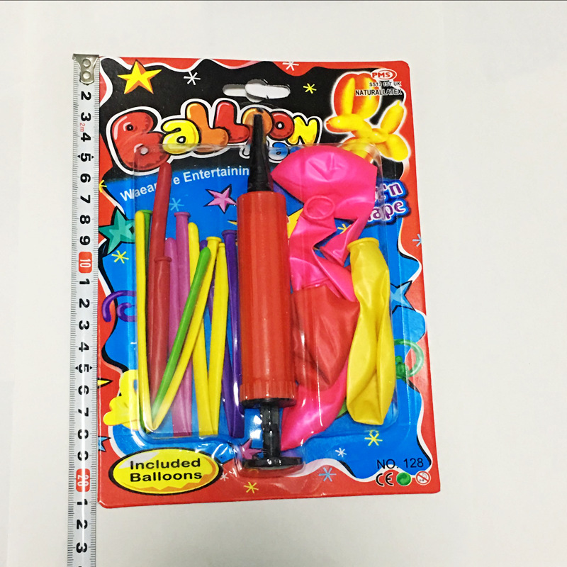 Balloon quality long magic balloon children's festival colorful plastic balloon with inflator set Balloon quality long magic balloon children's festival colorful plastic balloon with inflator set