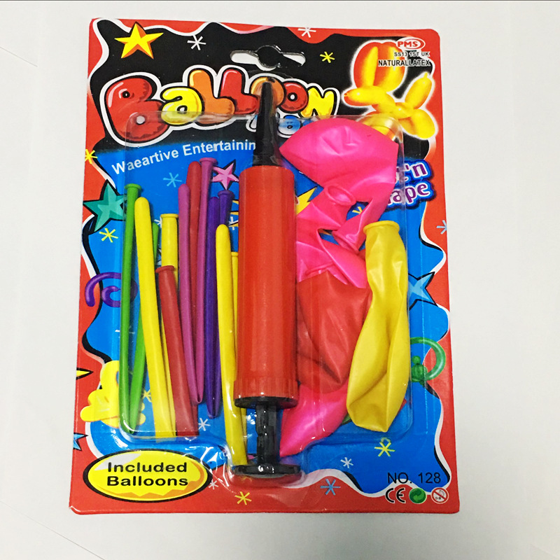 Balloon quality long magic balloon children's festival colorful plastic balloon with inflator set Balloon quality long magic balloon children's festival colorful plastic balloon with inflator set
