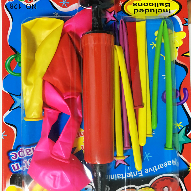 Balloon quality long magic balloon children's festival colorful plastic balloon with inflator set Balloon quality long magic balloon children's festival colorful plastic balloon with inflator set