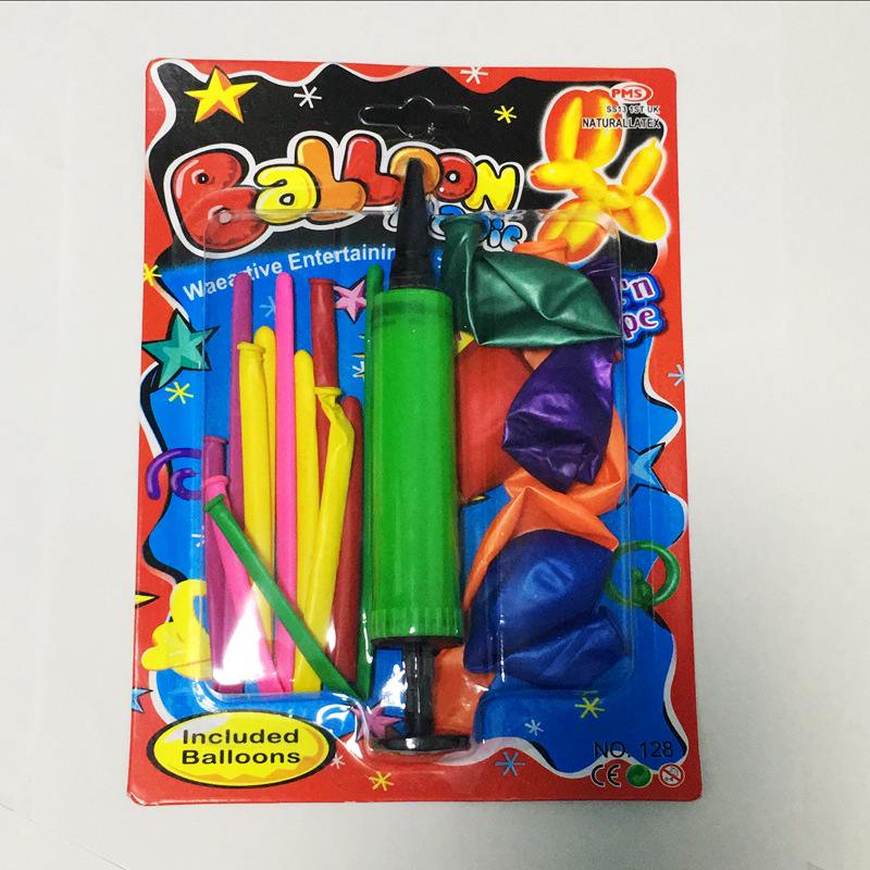 Balloon quality long magic balloon children's festival colorful plastic balloon with inflator set Balloon quality long magic balloon children's festival colorful plastic balloon with inflator set