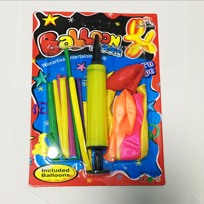 Balloon quality long magic balloon children's festival colorful plastic balloon with inflator set Balloon quality long magic balloon children's festival colorful plastic balloon with inflator set
