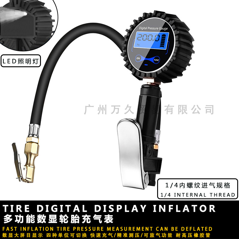 Display Inflating Meter High Precision Tire Inflating Meter Digital Display Tire Inflator Pressure Gauge Inflating Meter Display Inflating Meter High Precision Tire Inflating Meter Digital Display Tire Inflator Pressure Gauge Inflating Meter