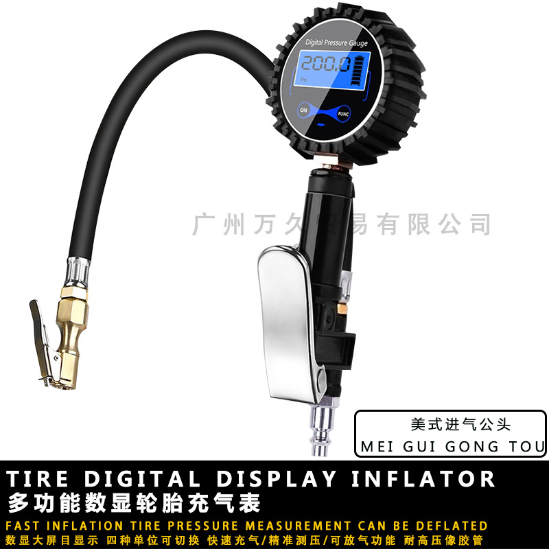 Display Inflating Meter High Precision Tire Inflating Meter Digital Display Tire Inflator Pressure Gauge Inflating Meter Display Inflating Meter High Precision Tire Inflating Meter Digital Display Tire Inflator Pressure Gauge Inflating Meter
