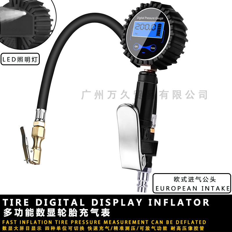 Display Inflating Meter High Precision Tire Inflating Meter Digital Display Tire Inflator Pressure Gauge Inflating Meter Display Inflating Meter High Precision Tire Inflating Meter Digital Display Tire Inflator Pressure Gauge Inflating Meter