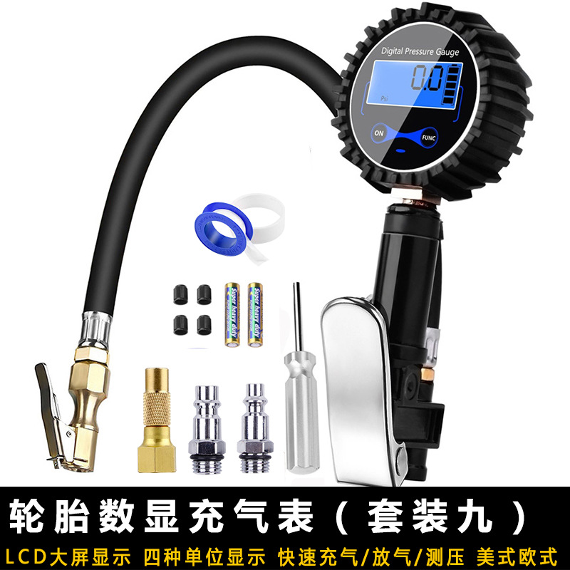 Display Inflating Meter High Precision Tire Inflating Meter Digital Display Tire Inflator Pressure Gauge Inflating Meter Display Inflating Meter High Precision Tire Inflating Meter Digital Display Tire Inflator Pressure Gauge Inflating Meter
