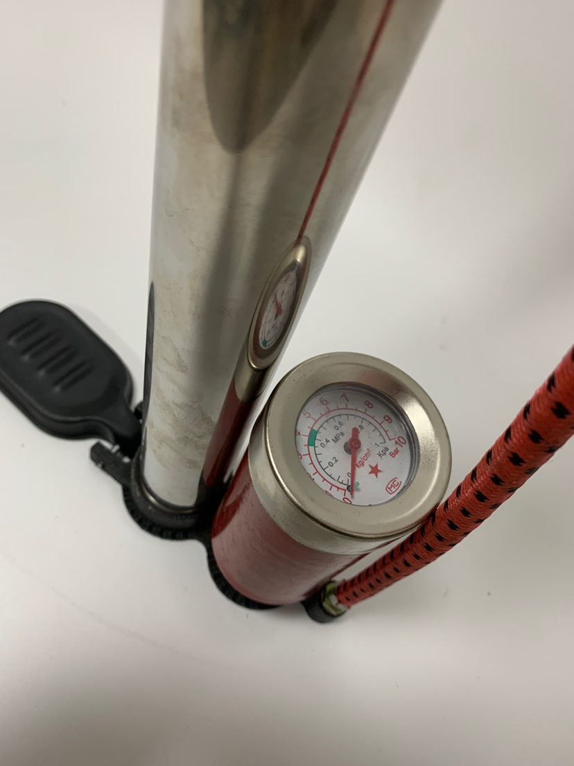 The old stainless steel high pressure pump Bicycle car inflator pump motorbike mountain bike pump