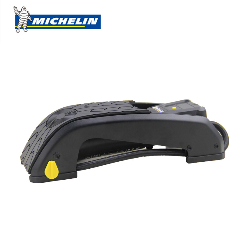 Real Michelin digital display horizontal bar foot pump on the small digital display tire pressure inflator