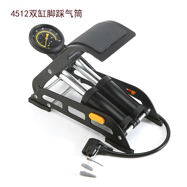 4512 Bicycle Pedal High Pressure Double Cylinder Inflator Folding Car Motorcycle Bicycle Double Cylinder Foot Air Pump 4512 Bicycle Pedal High Pressure Double Cylinder Inflator Folding Car Motorcycle Bicycle Double Cylinder Foot Air Pump