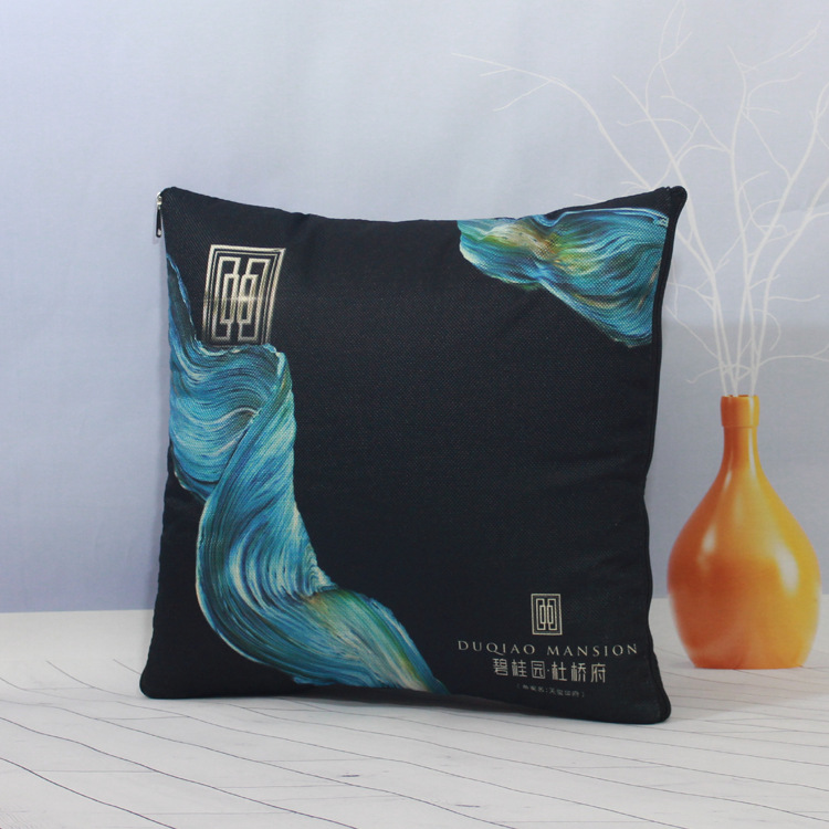 Pillow Blanket Multi-Functional Back Seat Cushion Quilt Logo Wholesale Advertising Gift Cartoon Pattern Warm Pillow