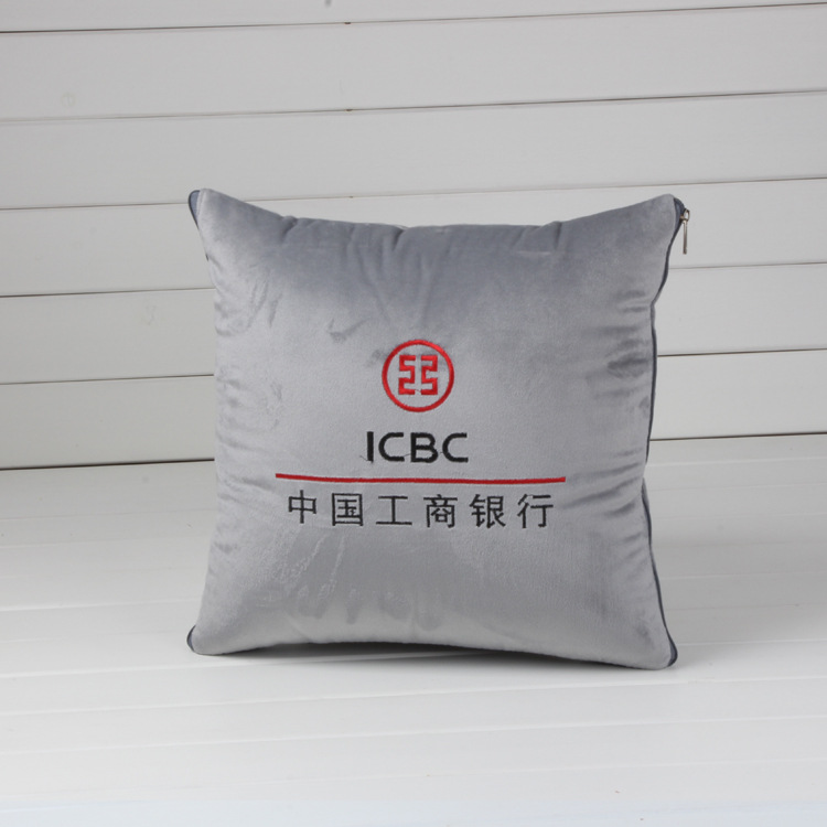 Pillow Blanket Multi-Functional Back Seat Cushion Quilt Logo Wholesale Advertising Gift Cartoon Pattern Warm Pillow