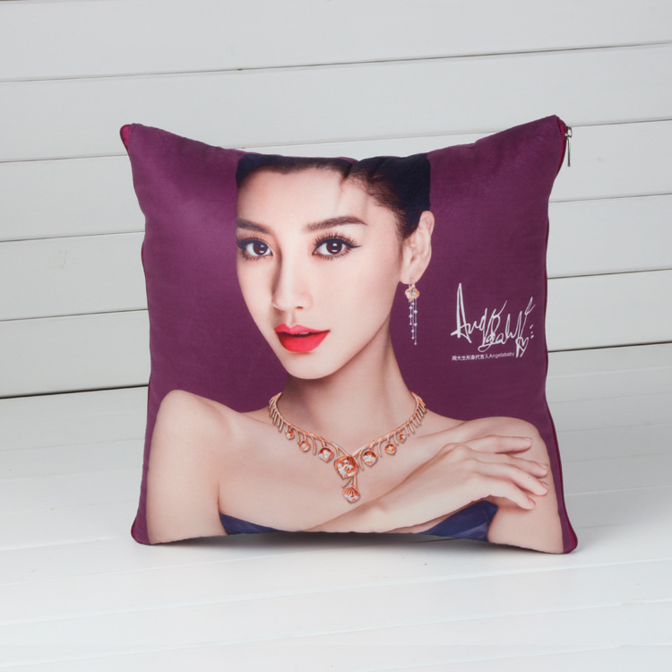 Pillow Blanket Multi-Functional Back Seat Cushion Quilt Logo Wholesale Advertising Gift Cartoon Pattern Warm Pillow
