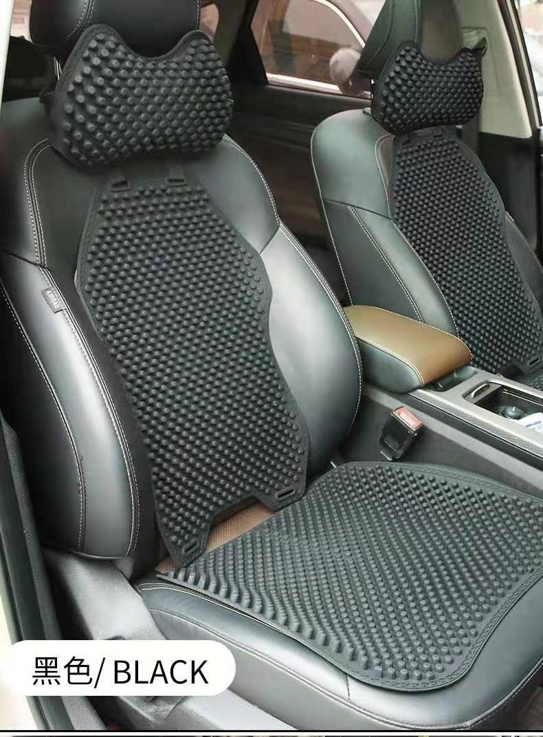 Flash Silicone Car Cushion Summer Car Single Piece Cool Pad Headrest Back Cushion Truck Ventilation Massage Seat Cushion
