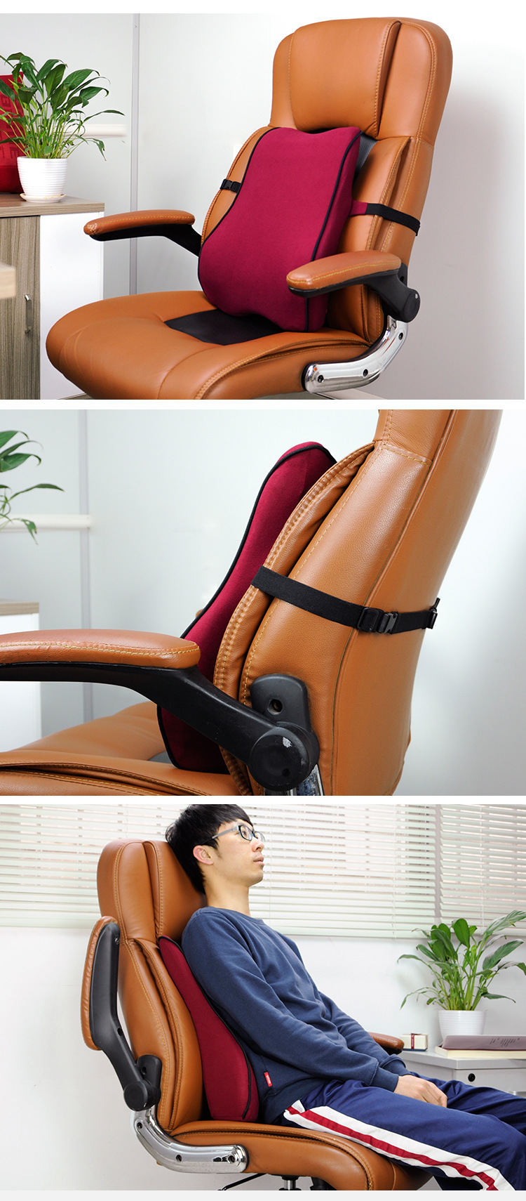 Foam Waist Cushion Waist Support Cushion Seat Backrest Waist Cushion Waist Pillow Waist Home Car Vehicle Back Cushion