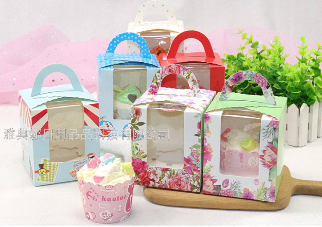 Paper Cup Cake Window Transparent Box Mousse/Mousse Desser Cup 1 Piece Portable Muffin Cup to-Go Box Paper Cup Cake Window Transparent Box Mousse/Mousse Desser Cup 1 Piece Portable Muffin Cup to-Go Box