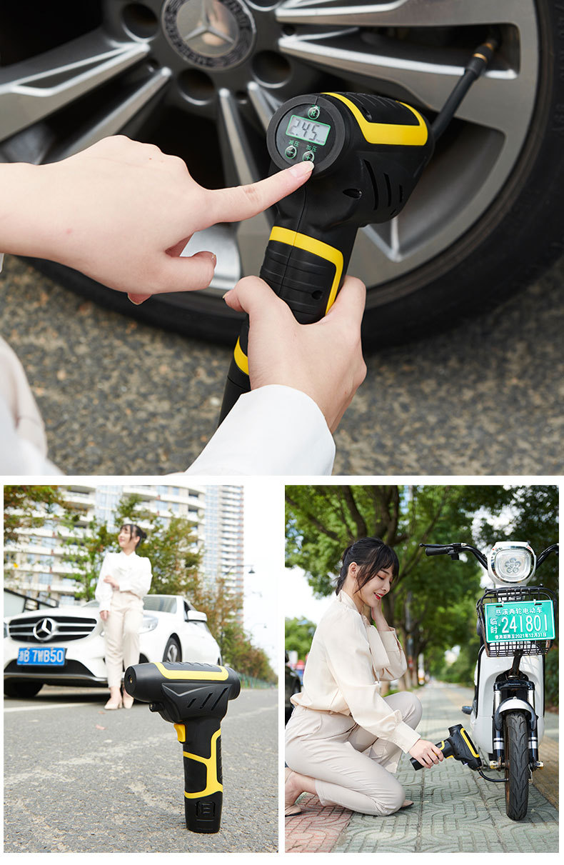 Vehicle Air Pump Car Inflatable Car Portable Electric Intelligent Multi-Function Tire Inflator Wireless Vehicle Air Pump Car Inflatable Car Portable Electric Intelligent Multi-Function Tire Inflator Wireless