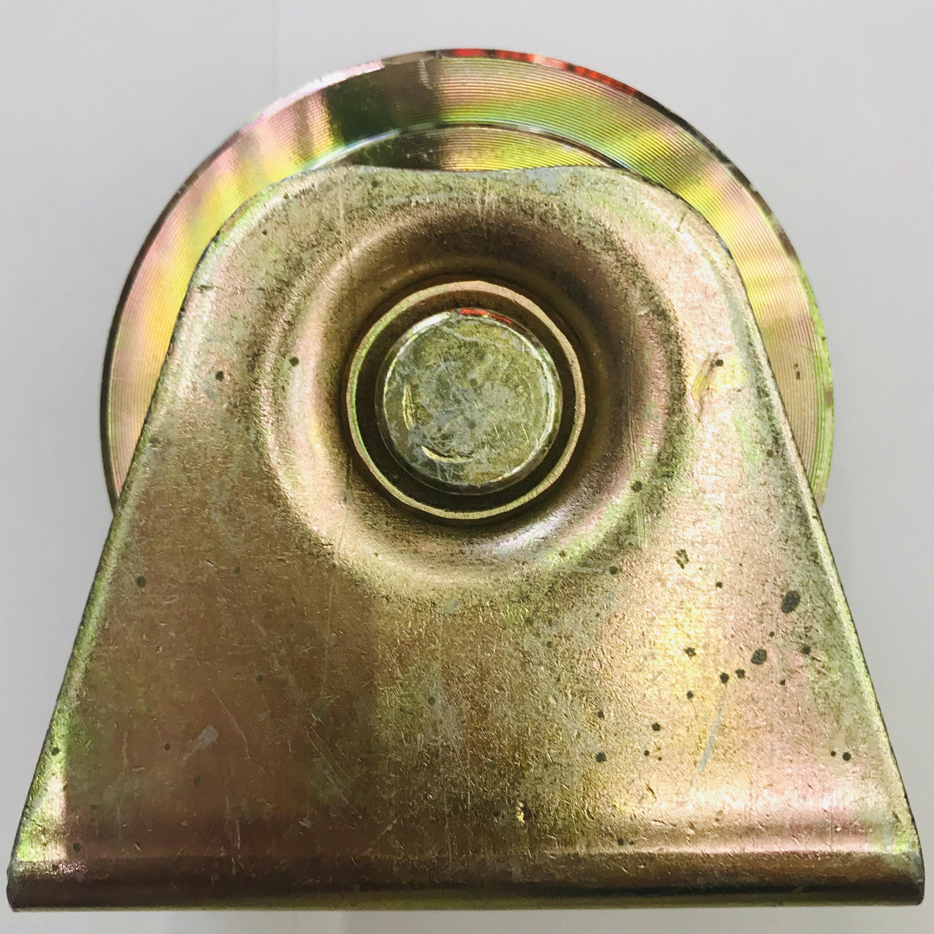 Ground pulley U groove pulley double bearing color steel track pulley