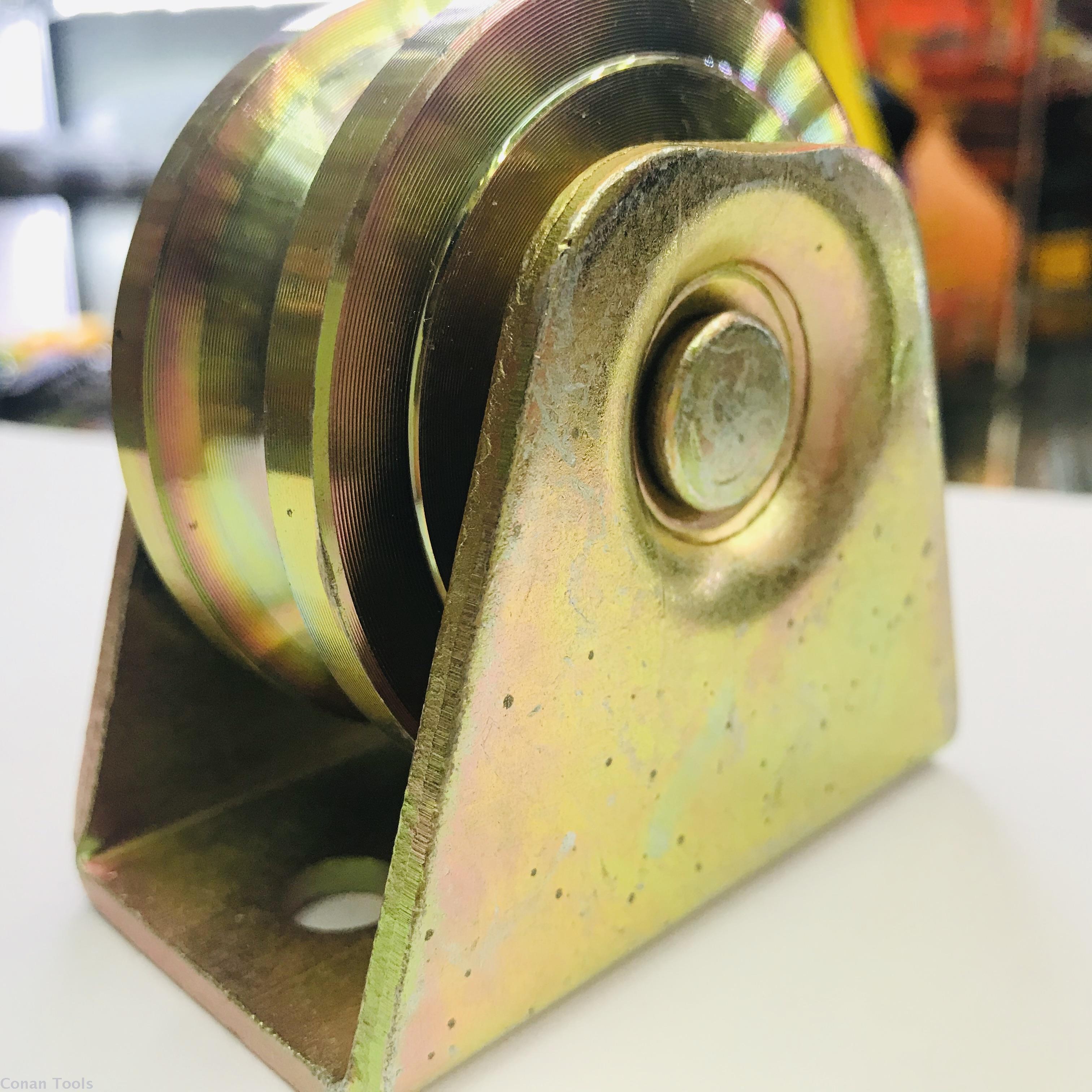 Ground pulley U groove pulley double bearing color steel track pulley Ground pulley U groove pulley double bearing color steel track pulley