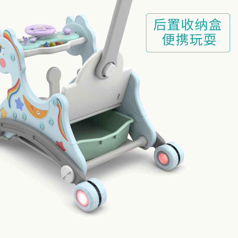 Children &#039;S Pulley Rocking Chair Baby Birthday Gift Multifunctional Dual-Use Rocking Horse Sliding One Piece Dropshipping Distribution