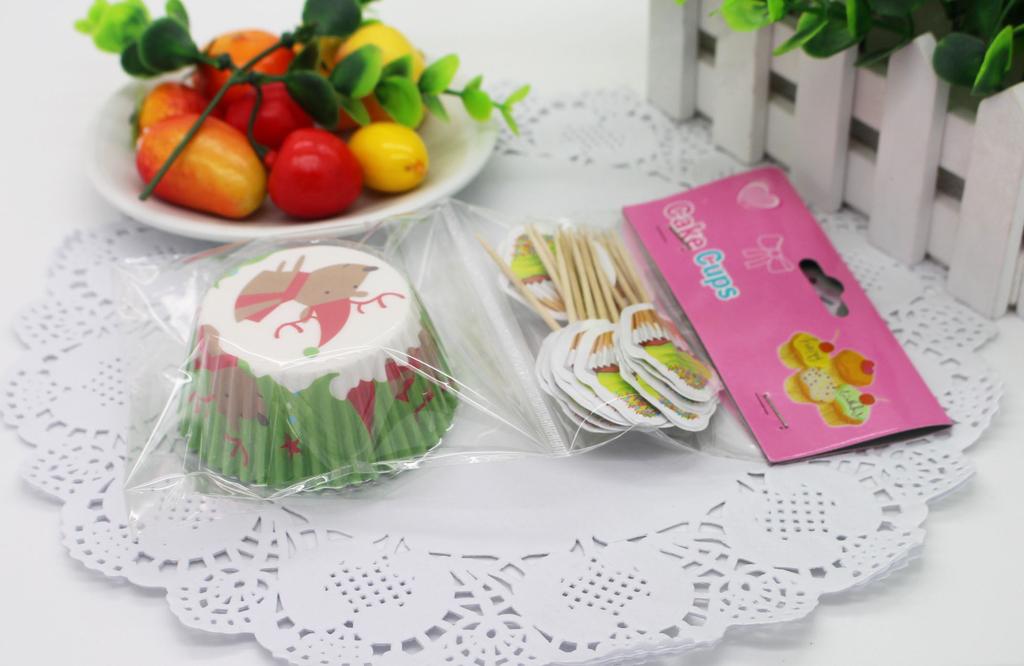 Baking mould set with mini paper cup, oil proof and high temperature resistant paper cup holder, cake cup holder
