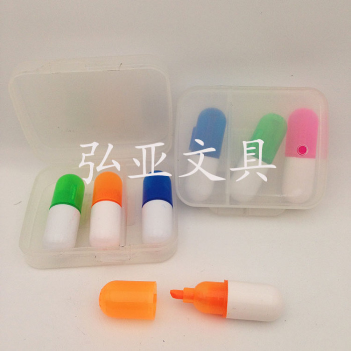 Small pill highlighter Mini fluorescent pen new manufacturers selling little and dainty gift pen